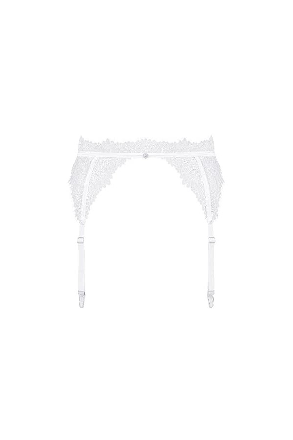 Obsessive Porte-Jarretelles Sexy Bianelle Garter Belt, Blanc,L-XL