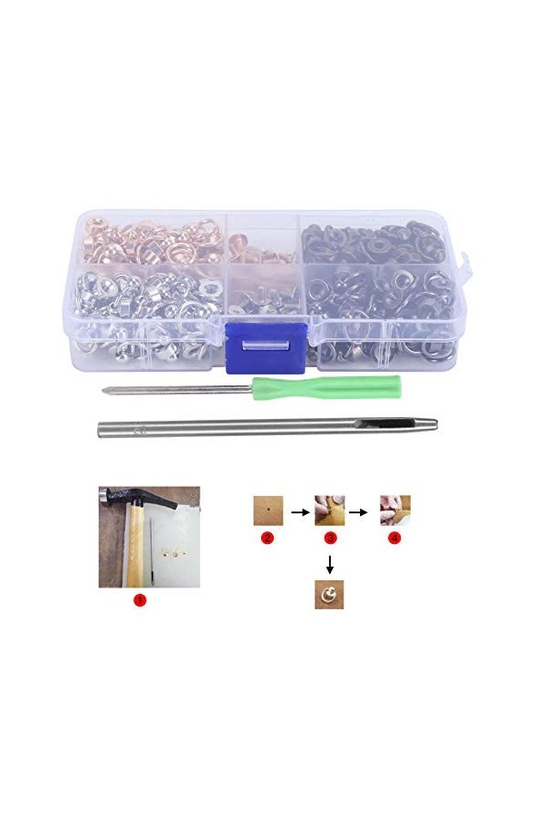 Boutons avec anneau en D, anneau de rivets de tétine de style punk pour rivets pour Petite boîte à bijoux pour accessoire déc