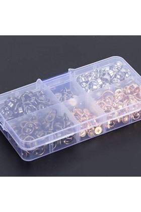 Boutons avec anneau en D, anneau de rivets de tétine de style punk pour rivets pour Petite boîte à bijoux pour accessoire déc