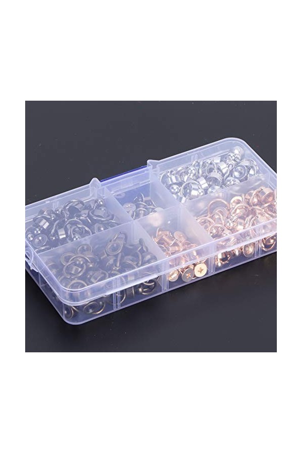 Boutons avec anneau en D, anneau de rivets de tétine de style punk pour rivets pour Petite boîte à bijoux pour accessoire déc