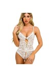 Femmes Sexy Dentelle Fichier Ouvert Corset Teddy sous-Vêtements De Nuit Babydoll Vêtements De Nuit Color : Red, Size : M 