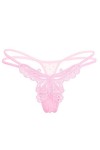 SUKIRIYA String Sexy pour Femme avec Motif Papillon sur Le Devant - Rouge - Taille Unique
