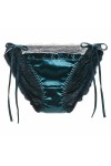 KATIAK Culotte Femme 3 Packs Femmes en Dentelle Trime Satine Panties Low Taies Sides Lacet Briefs À Lacets-Café-L