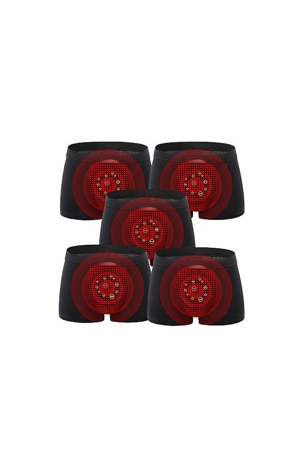 MECKOZ sous-vêtements Dagrandissement pour Hommes Caleçon de Soins de Santé à Thérapie Magnétique Libération Dions Négatifs