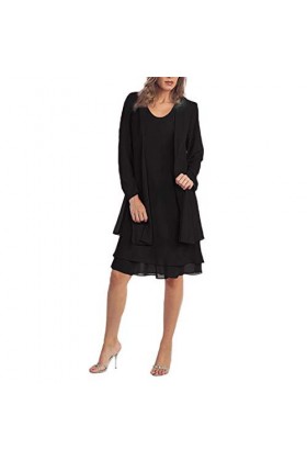 liaddkv Robe portefeuille pour femme - Robe dété serrée - Robe dété - Robe sexy en mousseline - Deux pièces - Charmante cou