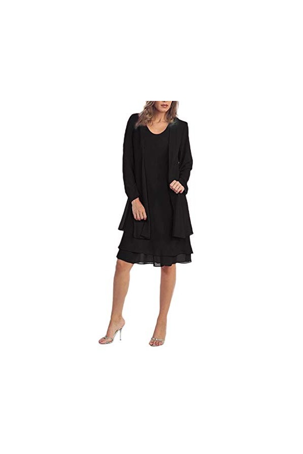 liaddkv Robe portefeuille pour femme - Robe dété serrée - Robe dété - Robe sexy en mousseline - Deux pièces - Charmante cou
