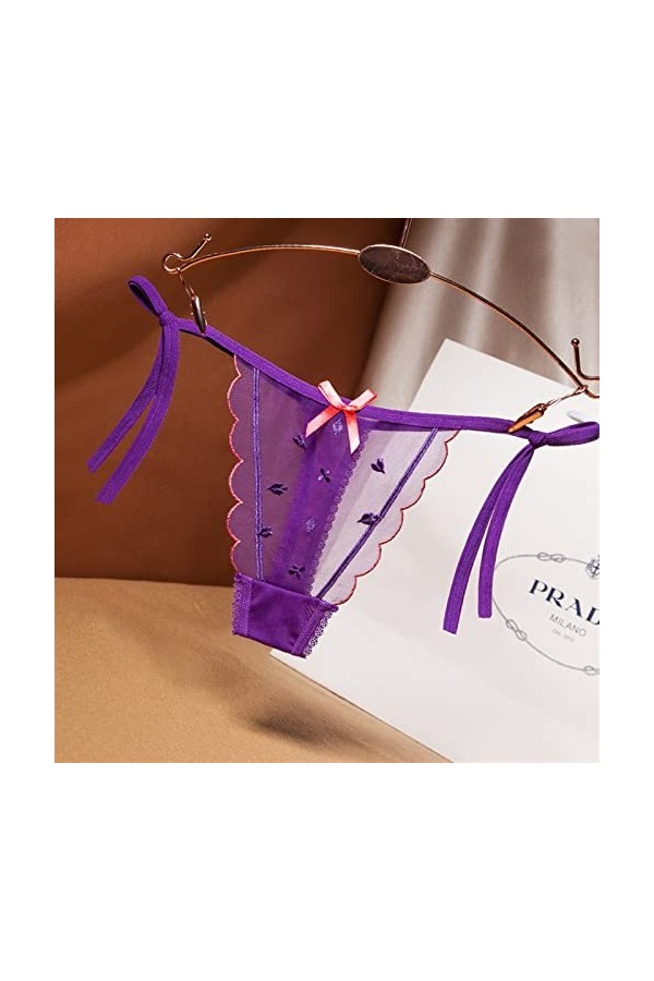 MULANY Femme Slips Patte Sexy Femme en Dentelle Lingerie Plus Femme Sexy Culotte de sous-vêtements érotiques Tentation de Lin