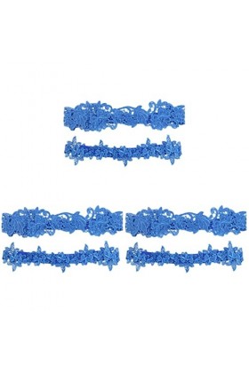 ifundom 6 Pièces Jarretière De Bal De Fête Jarretelles De Mariage Personnalisées Jarretière En Dentelle De Mariée Porte-jarre