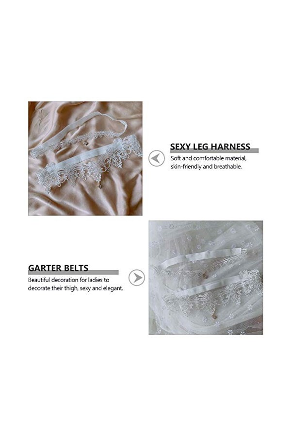 HYCYYFC Ceinture Femme 1 Paire de Jarretelles en Dentelle de mariée Mariage Sexy Jambe Harnais Porte-Jarretelles