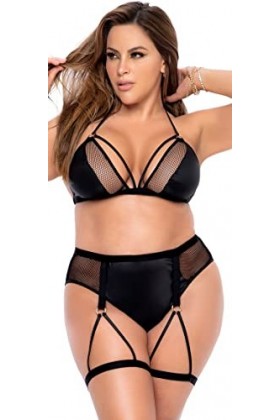 Mapalé by Espiral Lot de 2 pièces Ensemble de Lingerie, Noir, L/XL Femme