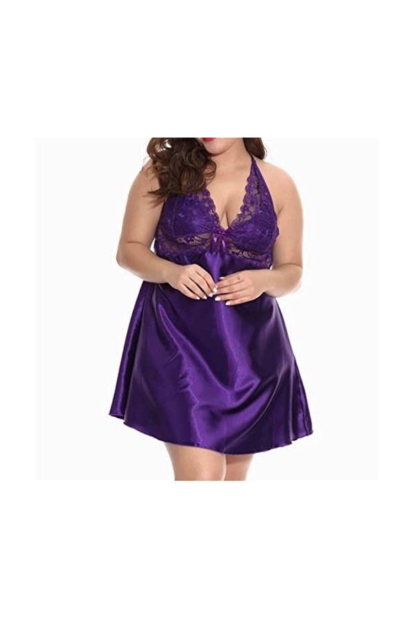 DIZATI nuisette Lace Lace Sleeptures Sexy Nightwear Summer Plus Size Lingerie Underwear Plus Size Pyjamas Femmes Sexy V-Neck 