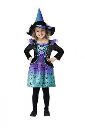 Smiffys - 56411 - Halloween - Sorcière cosmique - Déguisement - Taille - S - 4 à 6 ans