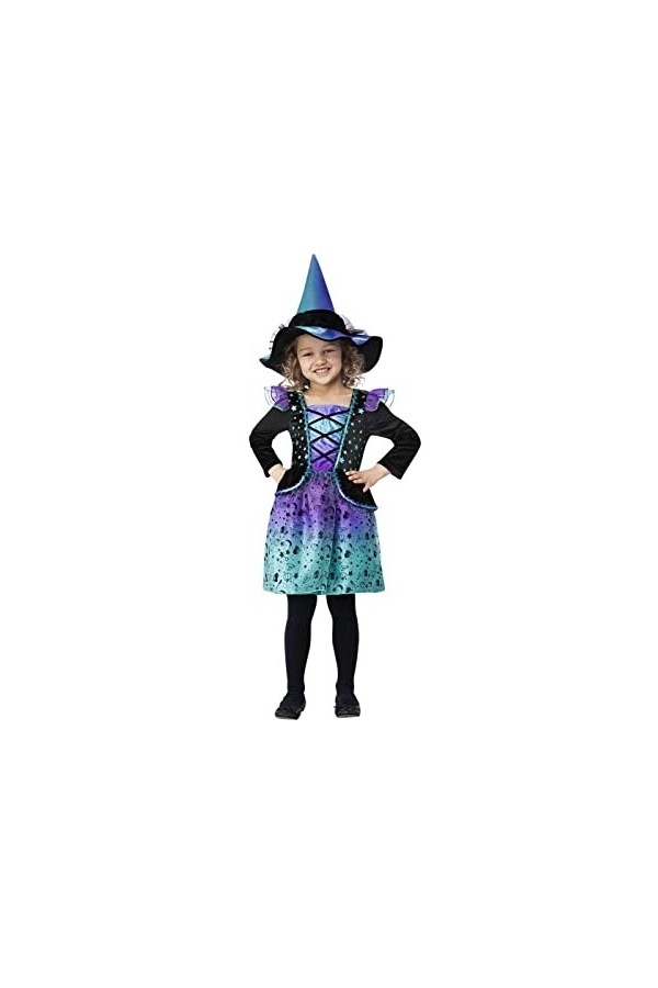 Smiffys - 56411 - Halloween - Sorcière cosmique - Déguisement - Taille - S - 4 à 6 ans