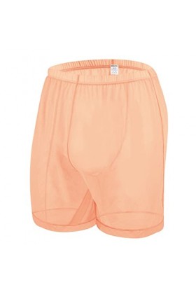 ZUOLAIYIN Boxer transparent pour homme - Sous-vêtements respirants en maille lâche - Sexy - Transparent, Lot de 2 - orange-ja