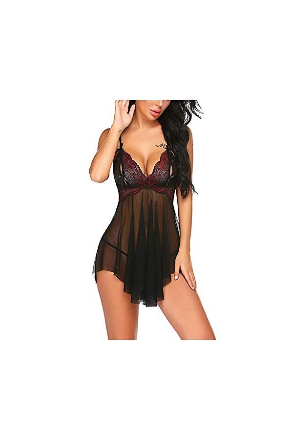 Ensemble de sous-vêtements Sexy pour Femmes, Robe de Lingerie Sexy, Nuisette Transparente, sous-vêtements érotiques, vêtement