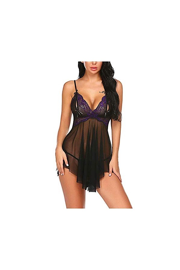 Ensemble de sous-vêtements Sexy pour Femmes, Robe de Lingerie Sexy, Nuisette Transparente, sous-vêtements érotiques, vêtement