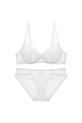 Necalisi Lingerie Femme Dentelle Blanc Lingerie Femme Ensemble Dentelle Sexy Vêtements Nuisette Soutien-Gorge et Culotte Ense