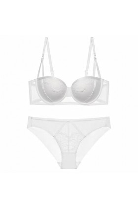 Necalisi Soutien Gorge Blanc Ensemble Sexy Lingerie Feminin Soutiens-Gorge Dentelle Sexy G-String Brassière Nuit Nuisette 2 P