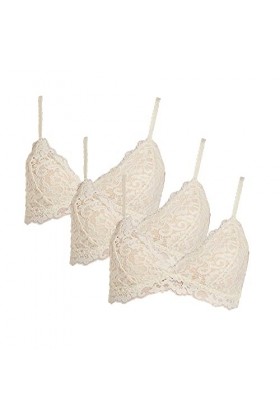 Soutien-Gorge 1/2 Bonnet en Dentelle pour Femmes Soutien-Gorge sans Fil en Dentelle sans Fil avec Bralette Plunge Solid Breat