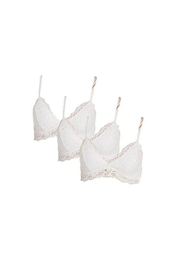 Soutien-Gorge 1/2 Bonnet en Dentelle pour Femmes Soutien-Gorge sans Fil en Dentelle sans Fil avec Bralette Plunge Solid Breat