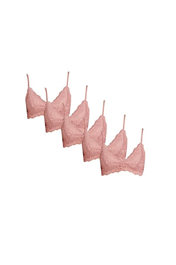 Soutien-Gorge 1/2 Bonnet en Dentelle pour Femmes Soutien-Gorge sans Fil en Dentelle sans Fil avec Bralette Plunge Solid Breat