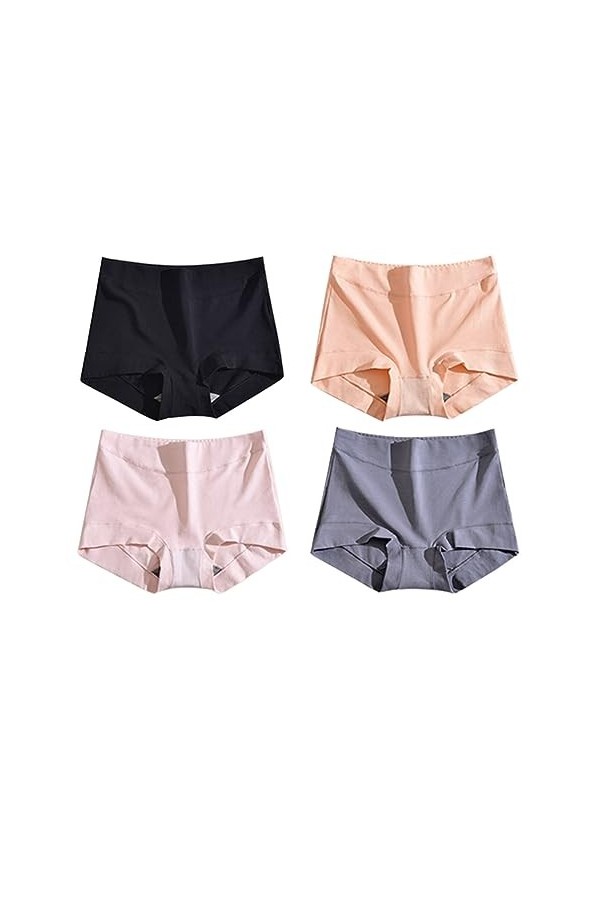 Culotte Taille Haute en Coton graphène Entrejambe, Culotte de Protection Anti-Fuite, Culotte en Coton Respirante 4PCS-c,4XL 