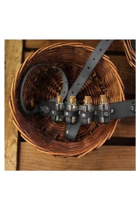 RIVINE Steampunk Sorcière Bouteille Jarretière Cuisse Harnais Aventurier Médiéval Alchimiste GN Accessoire Couleur : Brown G