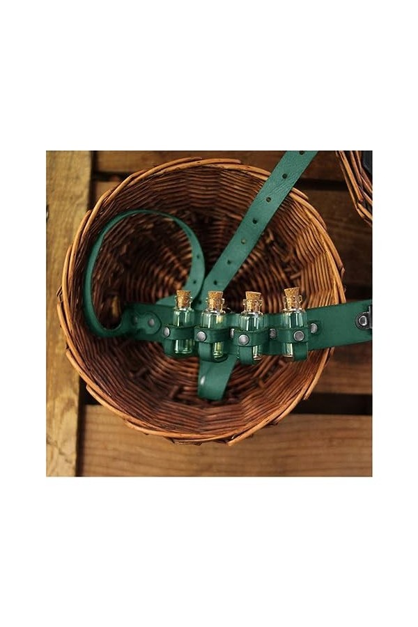 RIVINE Steampunk Sorcière Bouteille Jarretière Cuisse Harnais Aventurier Médiéval Alchimiste GN Accessoire Couleur : Brown G