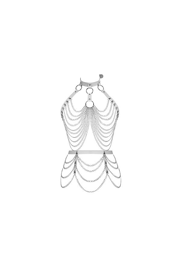 Femmes Body Harnais en Cuir Soutien - Gorge élégant Corps évidé Cage Garter Set Ceinture Punk Gothique Halloween Carnaval Dan