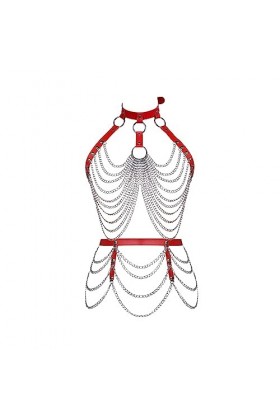 Femmes Body Harnais en Cuir Soutien - Gorge élégant Corps évidé Cage Garter Set Ceinture Punk Gothique Halloween Carnaval Dan