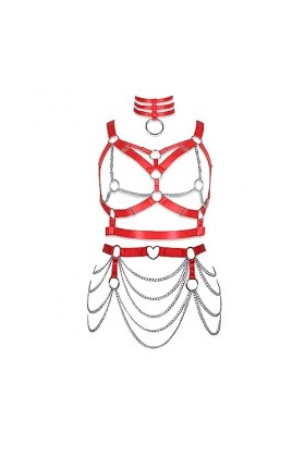 Femmes Body Strap Punk Soutien - Gorge élégant évidé Plus Taille Body Cage Garter Set Gothique Halloween Carnaval Dance Costu