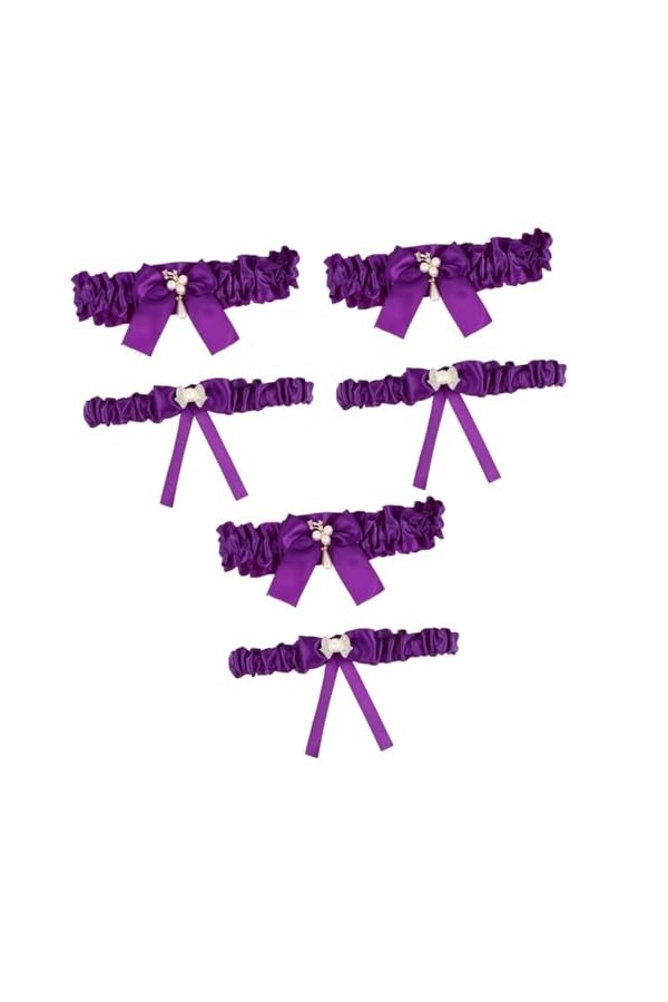 Abaodam 6 Pièces Anneau De Jambe Ceinture De Mariée Porte-jarretelles Mariage Jarretière Cuisse Jarretière De Mariée Pour Le 