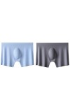 NAZARR 2 pièces Hommes Culottes Hommes Glace Soie sans Couture Sexy sous-vêtements Ultra-Mince Sec Respirant Boxer Shorts Hom