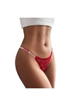 Ghemdilmn Dentelle Sous-vêtements Femme Sexy Set 3 PCS Femmes Sexy Dentelle Culotte Culotte Crochet Dentelle Up Panty Tangas 