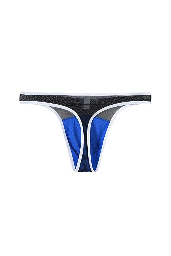 BIATWOWR Sous-vêtements sexy pour homme - String avant bombé - Poche renforcée - String et cordes G - Lot de sous-vêtements p