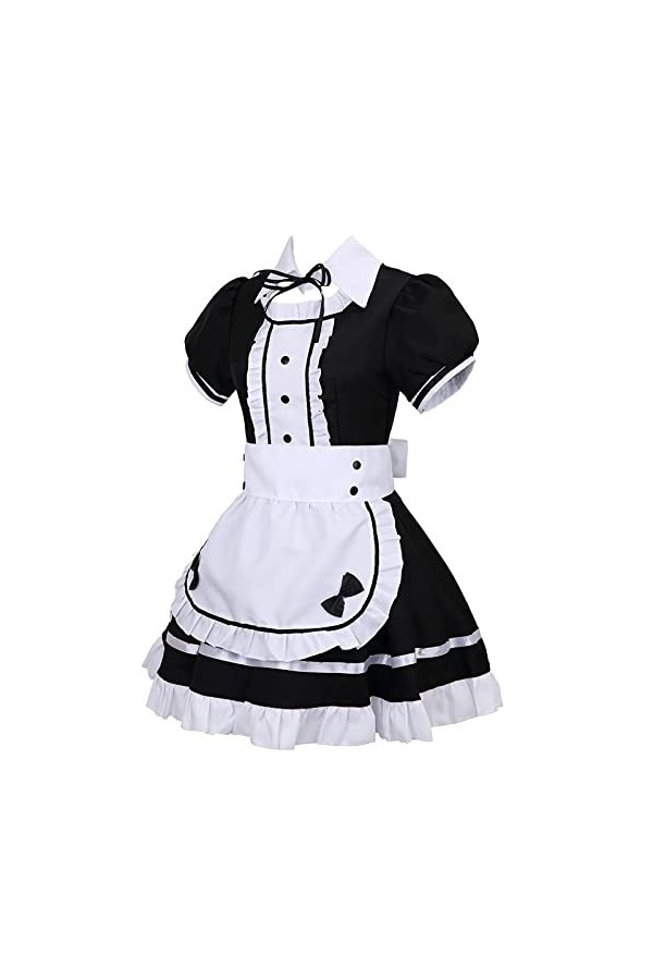 maxToonrain Costume de soubrette pour femme - Déguisement de dessin animé Lolita - Cadeau de Saint-Valentin - Tenue de soubre
