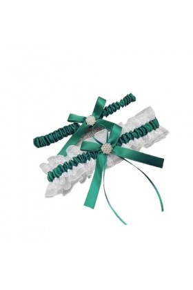 Jarretière de Mariage en Dentelle Strass, jarretière de mariée Sexy en Dentelle, Anneaux de Cuisse Extensibles for Bal de Mar