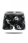 NAZARR Milk Silk Soft Breathable Fashion Yong Mens Boxers Cartoon Skull Personnalité Sexy Male Male Souple Color : 16, Size 