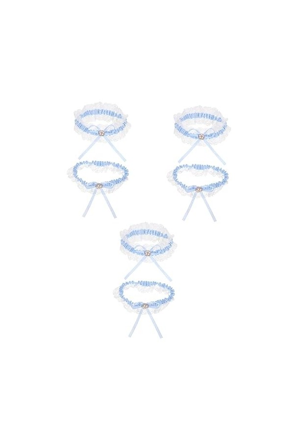 3 Ensembles Porte-Jarretelles Jarretière en Dentelle Bijoux Vintage Costumes pour Dames Jarretière De Mariée en Dentelle Jarr