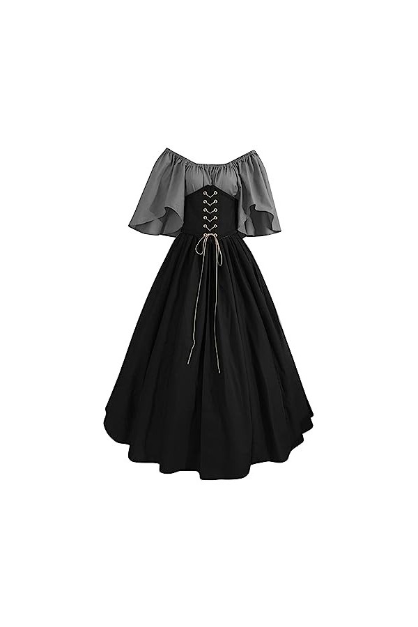 CUTeFiorino Robe de carnaval dHalloween pour femme des années 80 - Costume de diable et vampire - En maille - Gothique - Vin