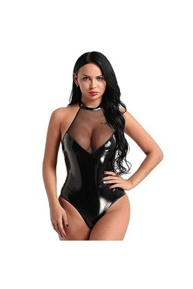 Ensembles De Pyjama Femme Nuisettes Et Deshabillés Femmes Sexy Mesh Patchwork Lingerie Night Club Body Adulte Érotique Porter