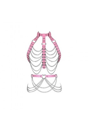 Harnais en cuir pour femme - Soutien-gorge - Taille haute - Porte-jarretelles - Danse gothique - Ajuster - Ensemble complet -