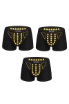 Men Magnetic Therapy Energetic Inner Pants Enlargement Underwear Health Care Boxer Briefs Elastic Panties 3-Packs Color : 3 