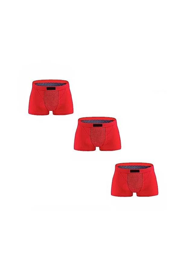 POCHY Culotte Homme Thérapie Magnétique Respirante Boxer Energétique Amélioration de La Puissance Masculine sous-Vêtements 3-
