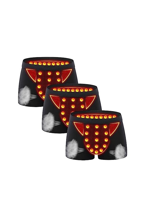 POCHY Culotte Homme Thérapie Magnétique Respirante Boxer Energétique Amélioration de La Puissance Masculine sous-Vêtements 3-