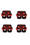 4/Pack Mens Underwear Culotte Magnétique Tourmaline U-Convexe Energy Field Therapy Boxer Briefs Enlargement Inner Pants Colo