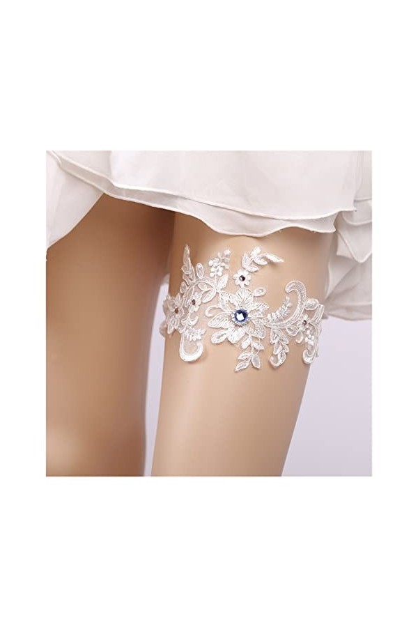 GOOFFY Blanc Dentelle De Mariage Jarretières Perle Stretch Prom Jarretière De Mariage Jambes De Mariée Jarretière Ensemble Se