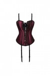 Corset sexy en cuir élastique en maille pour femme - Lingerie gothique rock clubwear cincher tenue-29732E, 5XL