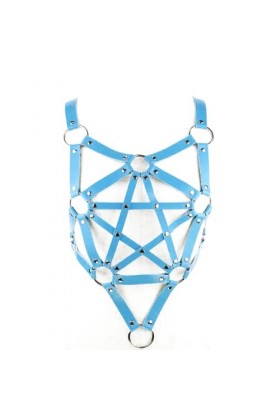 Porte-jarretelles punk gothique en cuir pour femme et fille wathet , Wathet, taille unique