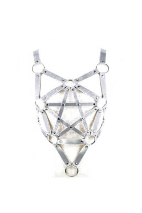 Porte-jarretelles punk gothique en cuir pour femme et fille gris clair , gris clair, taille unique